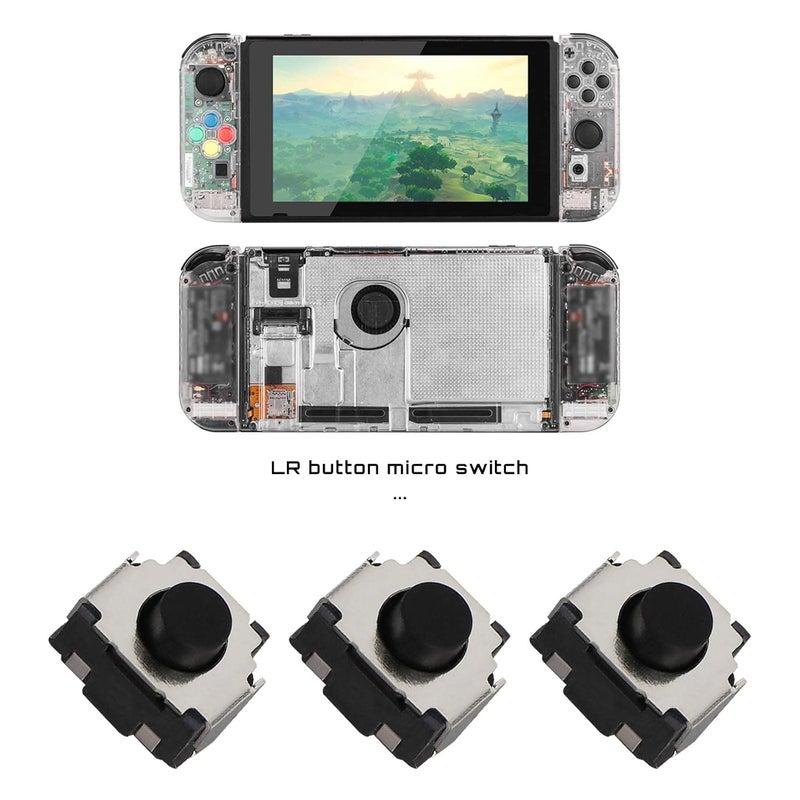 Create idea 6 قطع مفاتيح ميكرو زر L R زر ضغط لمسة يمين يسار متوافقة مع قطع غيار وحدة التحكم Switch 2DS 3DS XL [لعبة فيديو] - Image 2